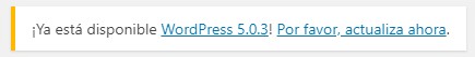 actualizar wordpress 5.0.3