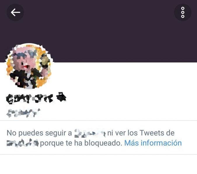 usuario bloqueado en twitter