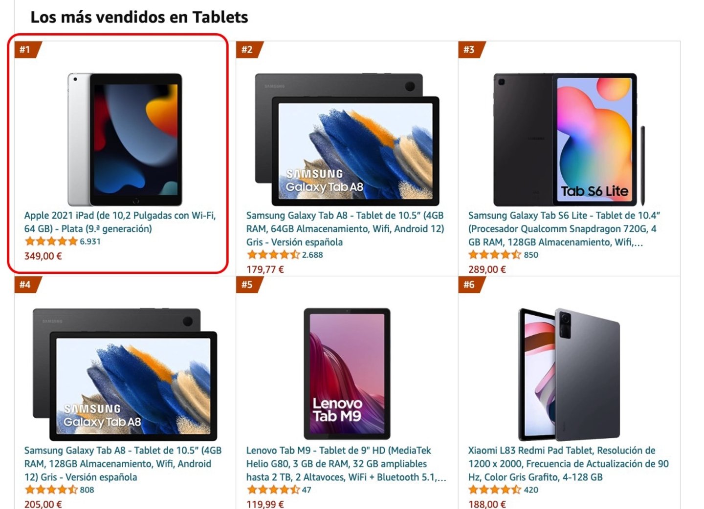 tablet mas vendidas