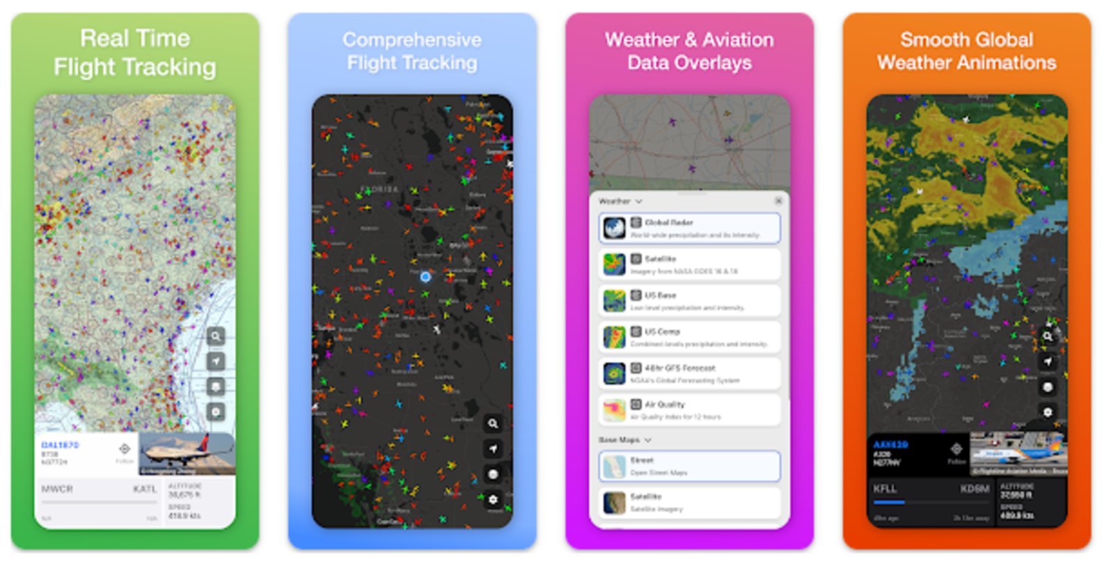 Capturas de la app Flight Tracker Radar Live 24
