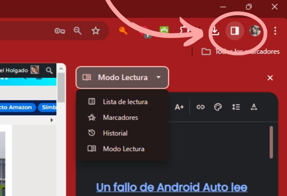 menú lateral chrome